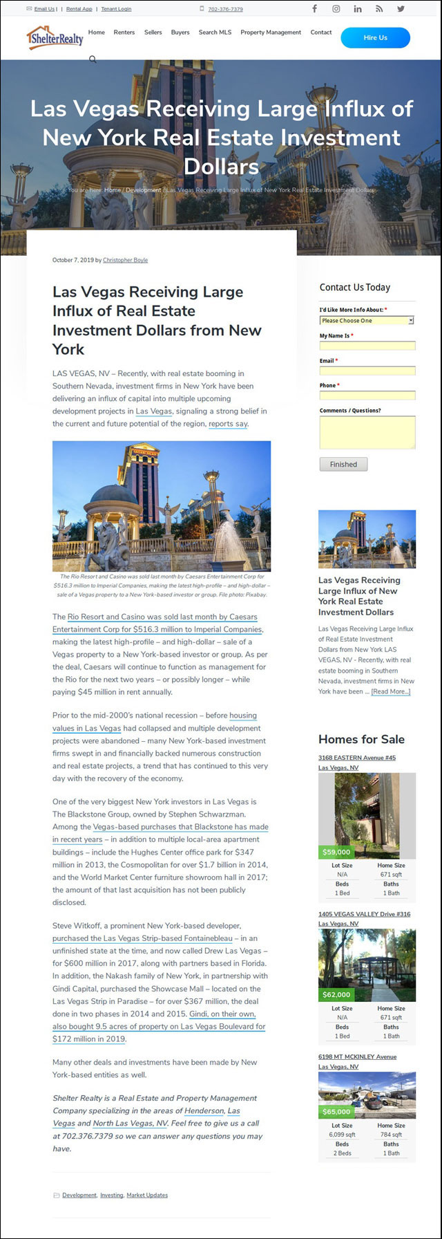 Blog Updating Service