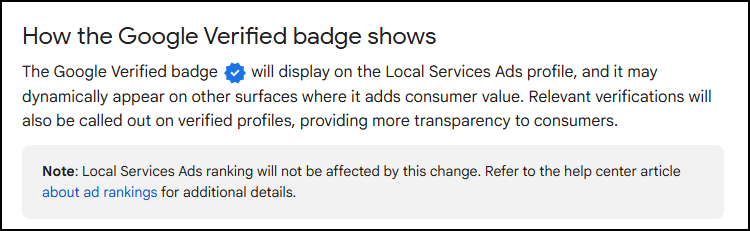 SERIOUS ABOUT SEARCH® | Google Unifies Trust Signals: Local Services Ads to Show “Verified” Badge Starting October 2025