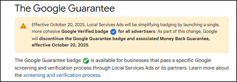 SERIOUS ABOUT SEARCH® | Google Unifies Trust Signals: Local Services Ads to Show “Verified” Badge Starting October 2025